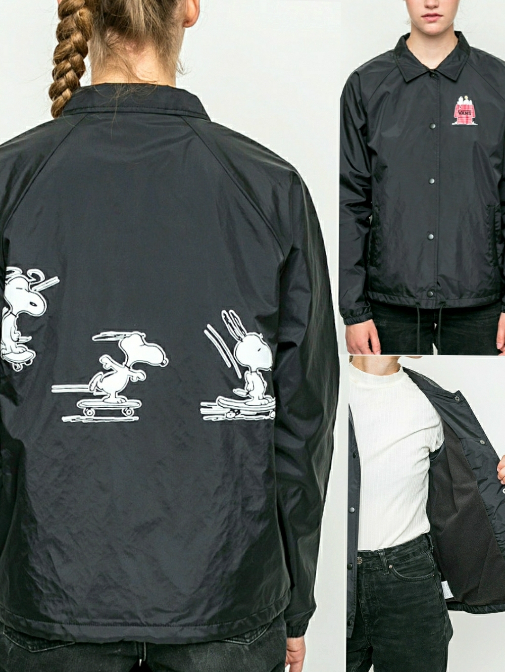 Vans💗Peanuts Snoopy Skates Windbreaker Coach Jacket|Youth